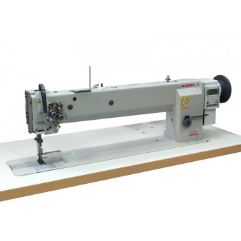 Двухигольная промышленная швейная машина с увеличенным вылетом рукава aurora a-878-d3 (прямой привод, автоматические функции, тройное продвижение)