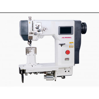 Двухигольная колонковая машина с 3-м продвижением Aurora A-1592N-D3  (автоматические функции, шаговые моторы, увеличенный челнок, дизайнерские строчки)