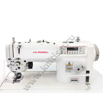 Прямострочная швейная машина с ножом обрезки края материала Aurora A-7510 (автоматические функции)