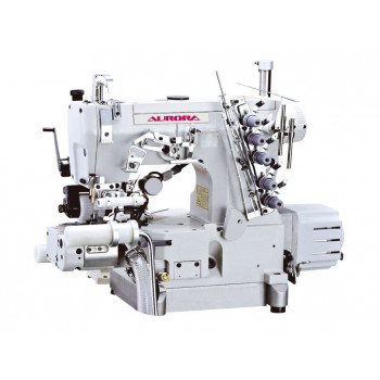 Плоскошовная машина для притачивания резинки предварительно сшитой в кольцо Aurora А-1600D-33/EUT