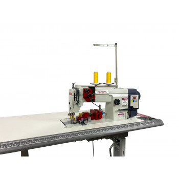 Одноигольная промышленная швейная машина цепного стежка с приспособлением для стачивания вязаного трикотажа AURORA A-481D-SK (прямой привод)