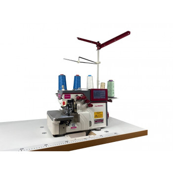 Автоматизированный высокоскоростной  промышленный 5-и ниточный оверлок AURORA NEVA-5 (автоматический подъем лапки и обрезчик ленты/цепочки нити электрического типа)