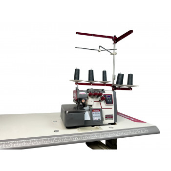 Промышленный 5-и ниточный оверлок AURORA E3-5 (прямой сервопривод) со столом A-700D (А класс)