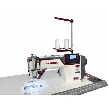 Прямострочная промышленная швейная машина Aurora A-7NH (Дизайнерские строчки, два подвижных ножа)