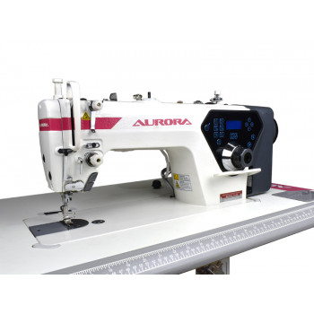 Прямострочная промышленная швейная машина с автоматикой и увеличенным челноком Aurora H5-B (317880/317665)