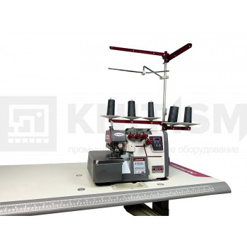 Промышленный 5-и ниточный оверлок AURORA E3-5 (прямой сервопривод) со столом A-700D (А класс)