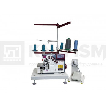 Настольный автоматизированный 6-ти ниточный оверлок Aurora Neva-6 Home (автоматический подъем лапки и обрезчик ленты/цепочки нити электрического типа)