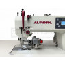 Прямострочная промышленная швейная машина с шагающей лапкой, оснасткой для окантовки и устройством обрезки окантовочной ленты Aurora A-0302-D3-LG-TK