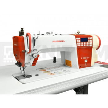 Прямострочная промышленная швейная машина с шагающей лапкой и увеличенным вылетом рукава Aurora A-0303-D3