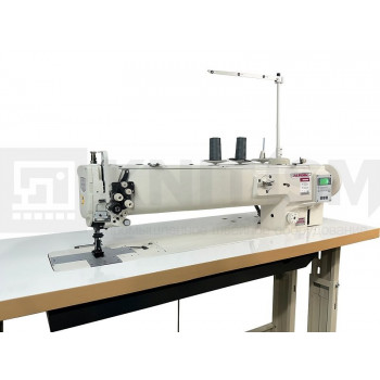 Промышленная двухигольная швейная машина с тройным продвижением и увеличенным вылетом рукава Aurora A-1560D-635 (прямой привод)