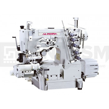 Плоскошовная машина для притачивания резинки предварительно сшитой в кольцо Aurora А-1600D-33/EUT