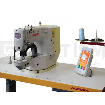 Автоматизированное решение для пришивания этикетки на базе закрепочной машины AURORA A-1908 (прямой привод)
