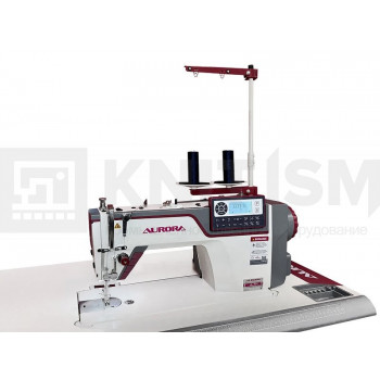 Прямострочная промышленная швейная машина Aurora A-7H (Дизайнерские строчки, два подвижных ножа)