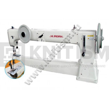 Рукавная швейная машина для сверхтяжелых материалов с двойным продвижением и подачей материала на рукав AURORA A-411