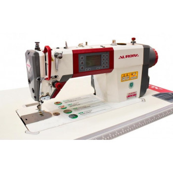 Прямострочная промышленная швейная машина Aurora A-7E (Дизайнерские строчки, два подвижных ножа)