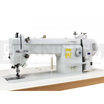 Прямострочная швейная машина с тройным продвижением Aurora A-662D со встроенным мотором и позиционером иглы