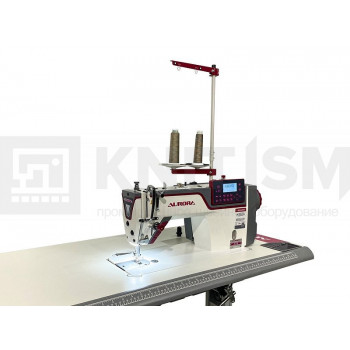 Прямострочная промышленная швейная машина Aurora A-8 (Дизайнерские строчки, два подвижных ножа, закрытая смазка)