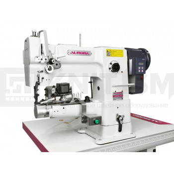 Рукавная швейная машина для окантовки и устройством обрезки окантовочной ленты AURORA A-8713D-V-TK (Прямой привод)