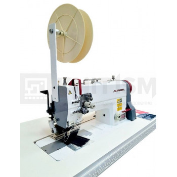 Двухигольная швейная машина для настрачивания светоотражающей ленты с двухсторонним кантом Aurora A-872-BHK-P (со столом и мотором)
