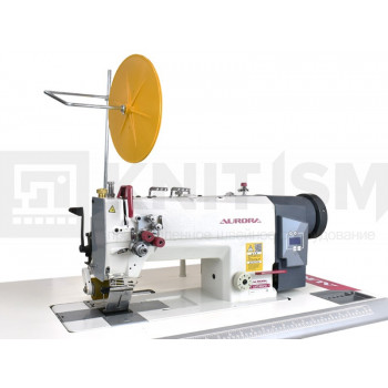 Двухигольная швейная машина для притачивания ленты СВО с двухсторонним кантом AURORA A-872-BHK-P-D (прямой привод)