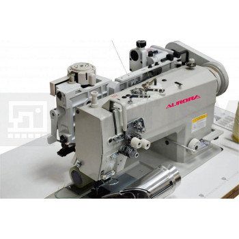 Двухигольная швейная машина с пуллером для пришивания пояса (поясная машина) AURORA A-872-SFW