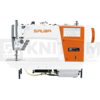 Прямострочная швейная машина с двойным шаговым двигателем и ножом обрезки края материала SIRUBA DL7500-RNM1-64-16