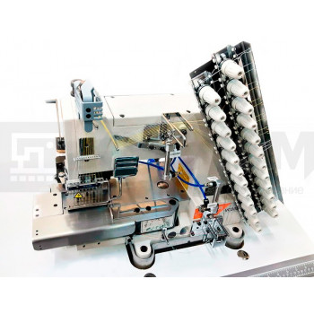 Многоигольная промышленная швейная машина (поясная машина) Siruba VC008-12064P/VCE/RL с устройством автоматической обрезки нити