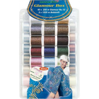 Набор Glamour №12 (40 Glamour*2х1,500м Bobbinfil* CD 42 designs)